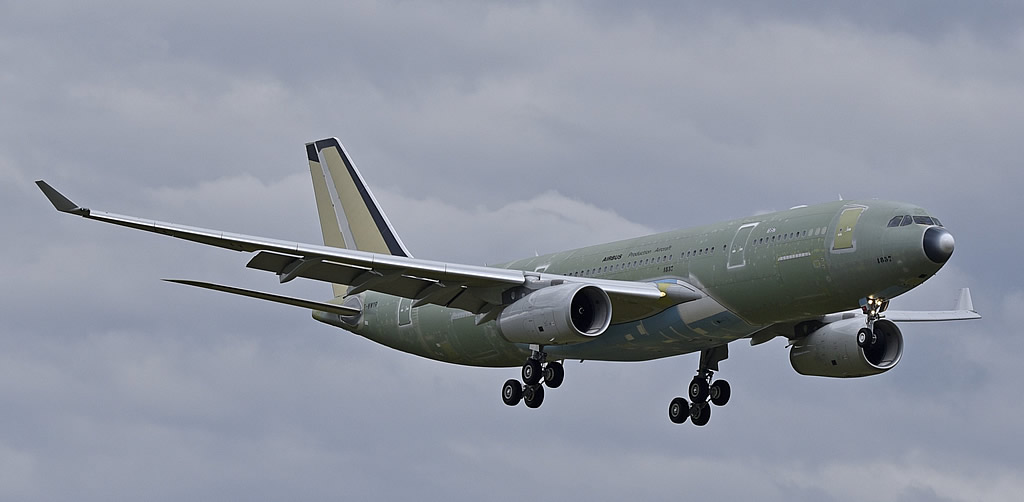 Future A330 MRTT, MSN 1857, for Singapore Air Force, Registration EC-335, arriving for anti-corrosion paint in 2018